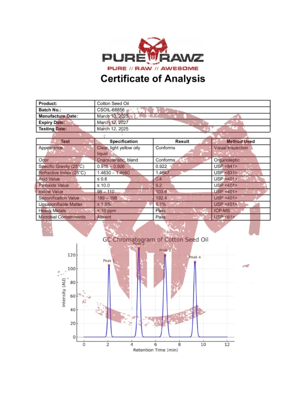 PRZ Cotton Seed Oil