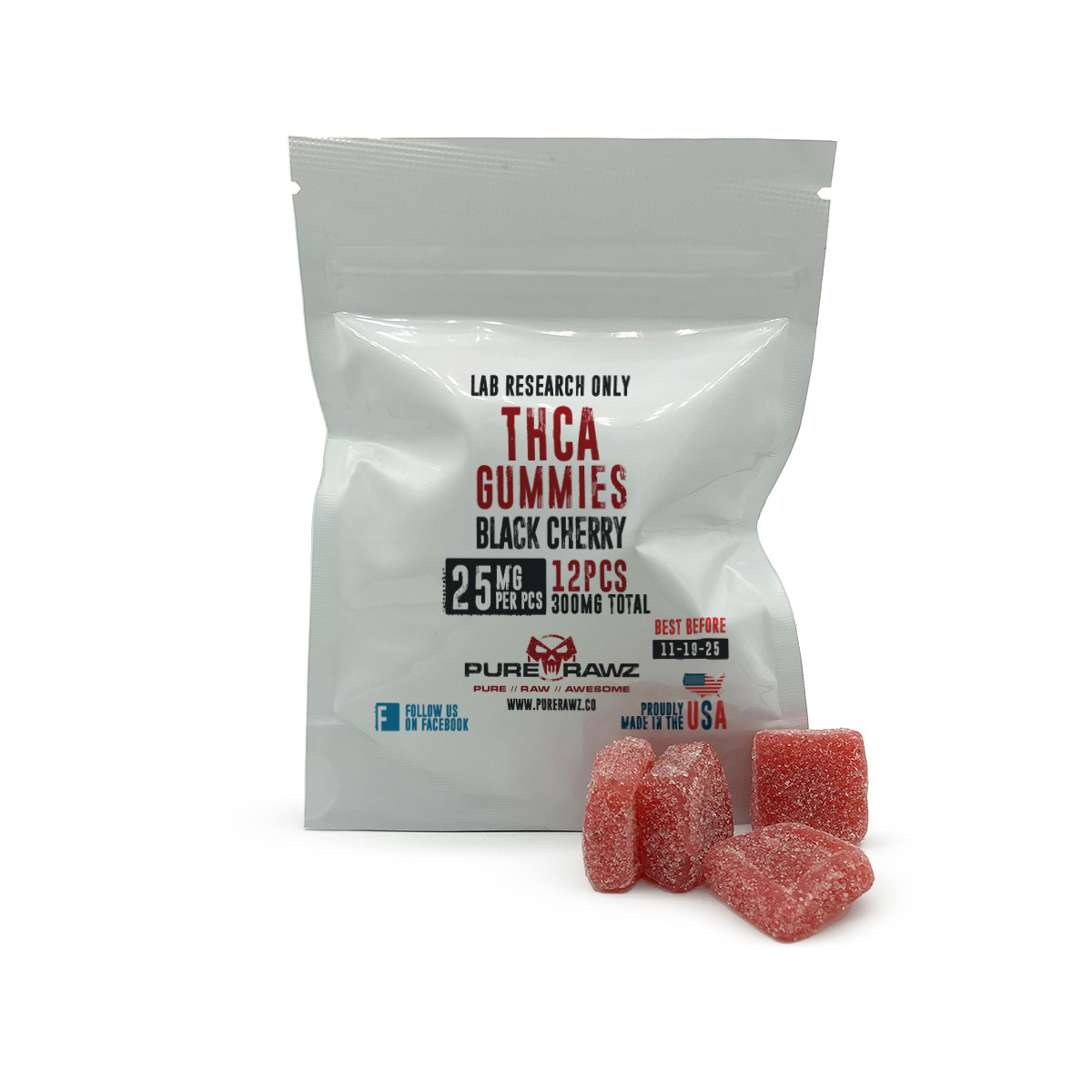 THCa Black Cherry Gummies For Sale | USA Made | Purerawz