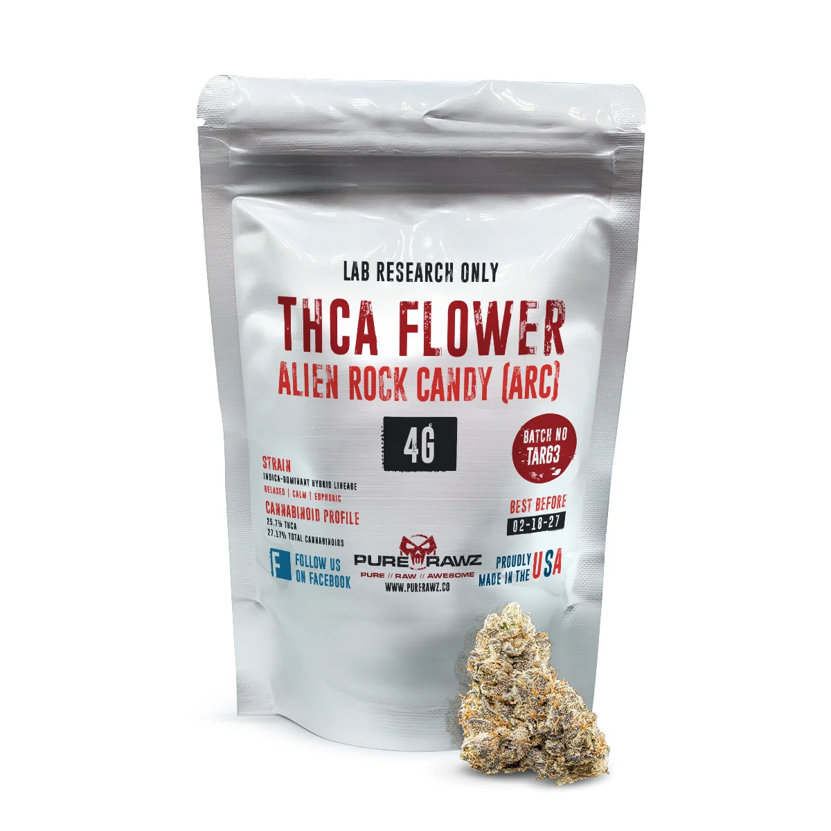 Alien Rock Candy THCa Flower 4g Bag