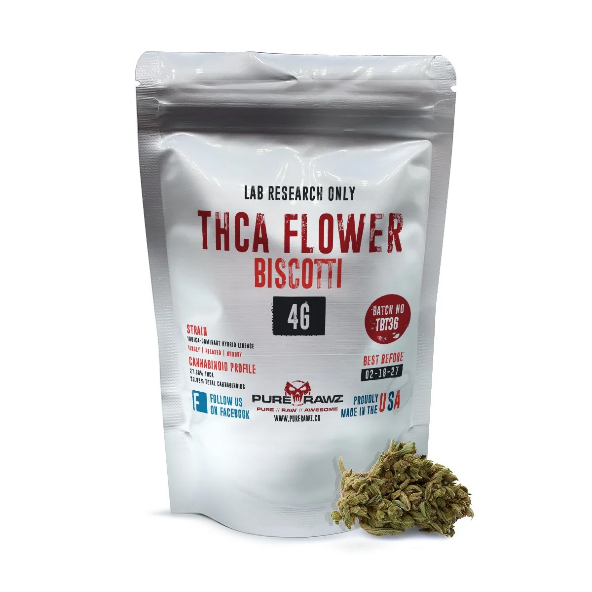 THCa Biscotti Flower 4g Bag