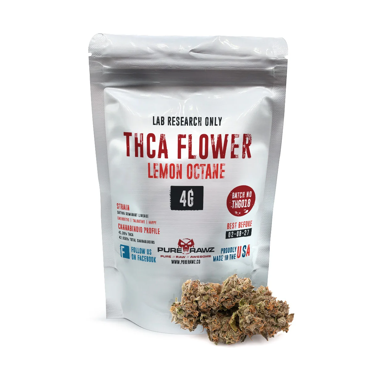 THCa Lemon Octane Flower 4g
