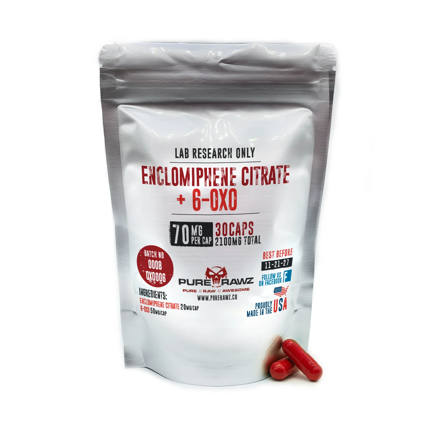 Enclomiphene Citrate + 6-OXO Capsules 2100mg